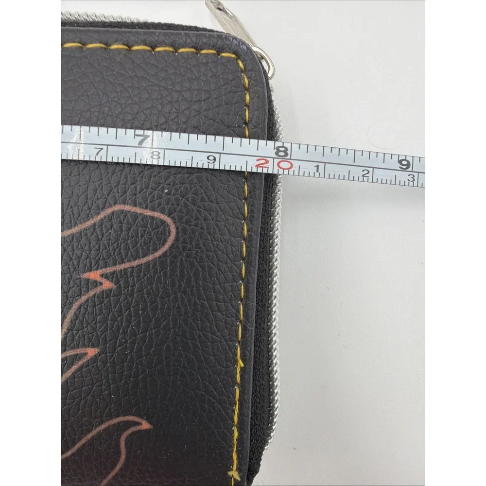 Naruto Shippuden Wallet Orange Black Anime Rectangle‎ Zip Up - NEW